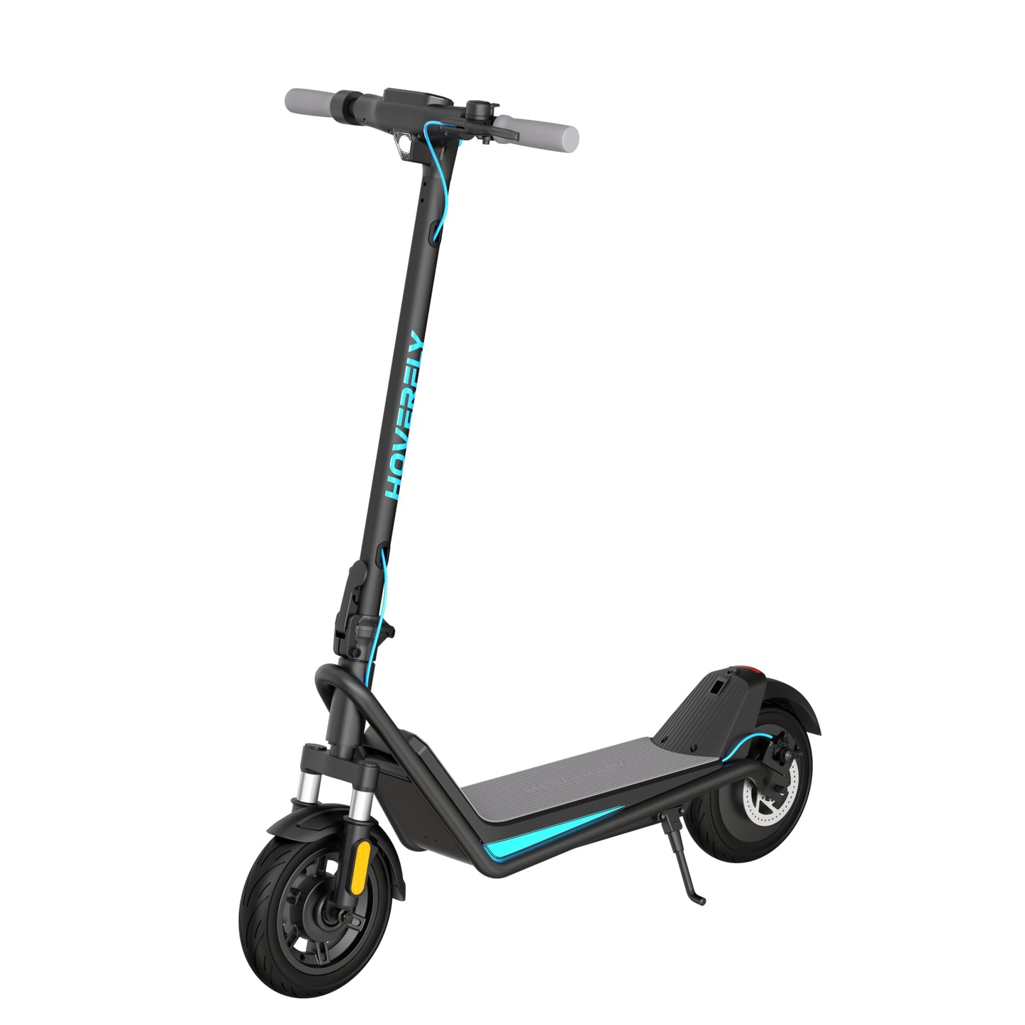 Hoverfly X3 Electric Scooter For Adults, 10'' Solid Tire, Max 18 Mile Range And 20Mph Speed, 500W Motor, With Front Dual Suspens