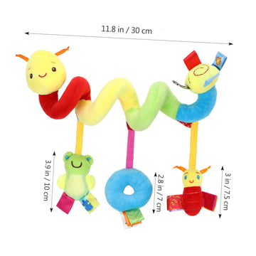 ifundom Car Seat Toys, Toys for Car Seat Crib Mobile Bed Around Rattle Bell Cartoon Insect Stroller Hanging Stuffed Wrap Spiral
