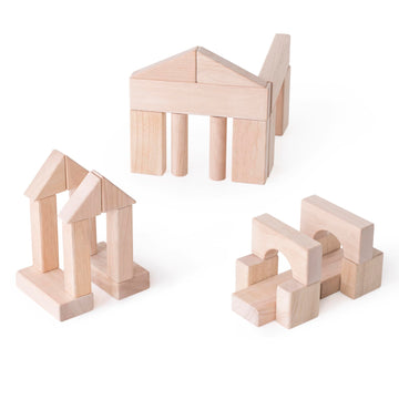 Guidecraft Unit Blocks Set B - 56 Piece Set: Solid Wood Kids Skill Development Creative Stem Toy Building Toy