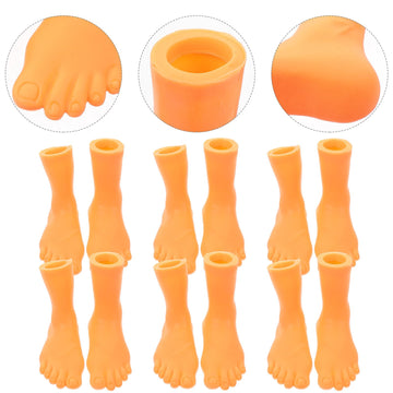 Gadpiparty 6 Pairs Finger Feet Puppet Set - Rubber Mini Puppets For Adults And Kids