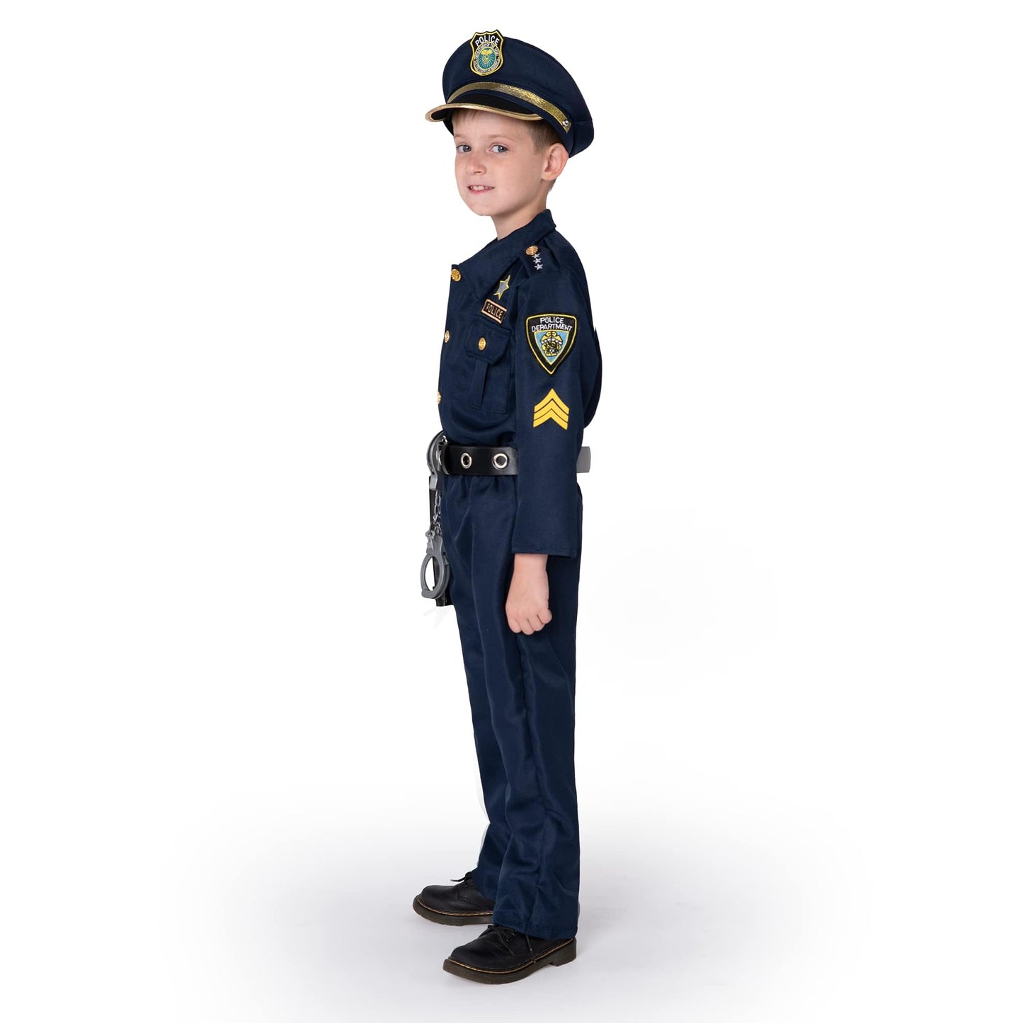 Joyin Toy Halloween Toddler Police Costume, Police Officer Costume For Boys, Kids Cop Costume With Police Accessories For Roleplay And Dressup (Small (5-7 Yrs))