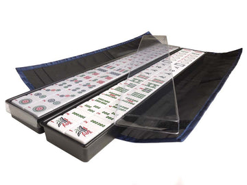 Metro Mah Jongg American Mah Jongg Set - 166 Premium White Tiles, Blue Canvas Bag, 21.5 Inches, Model AW-BLUEMETCANVAS