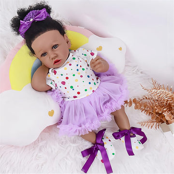 MAIHAO Reborn Baby Dolls Black Girl with Soft Body African American Real Life Babies Girl That Look Lifelike Newborn Baby Dolls