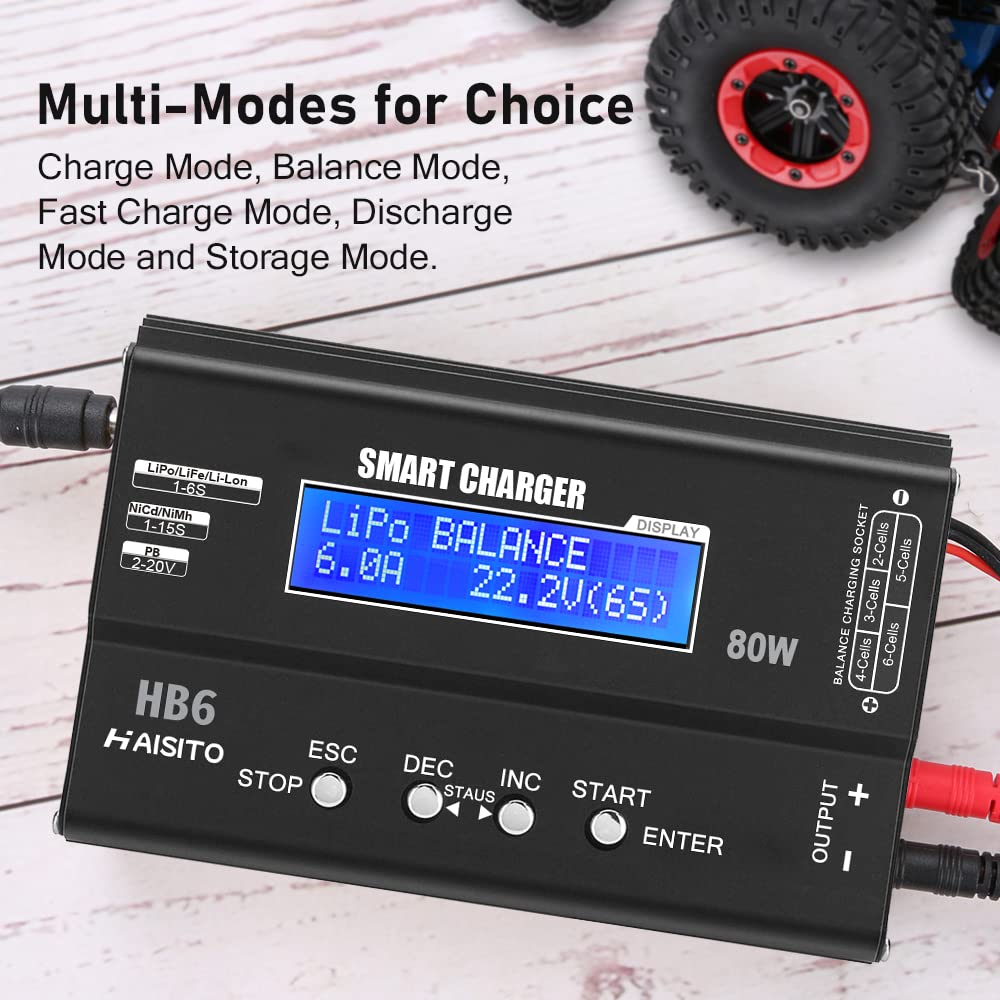 Lipo Charger H B6 Rc Charger Lipo Battery Balance Rc Car Charger Discharger For Lipo/Li-Ion/Life Battery(1-6S) Nimh/Nicd (1-15S)