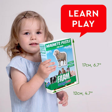 Farm Magnetic Puzzles For Kids Ages 3-5 - Toddler Puzzle - Travel Toys For Kids Ages 3-5 - Magnetic Travel Games Baby Puzzle Kids Puzzle Toys - Puzzle For Preschooler Magnet Puzzles Games