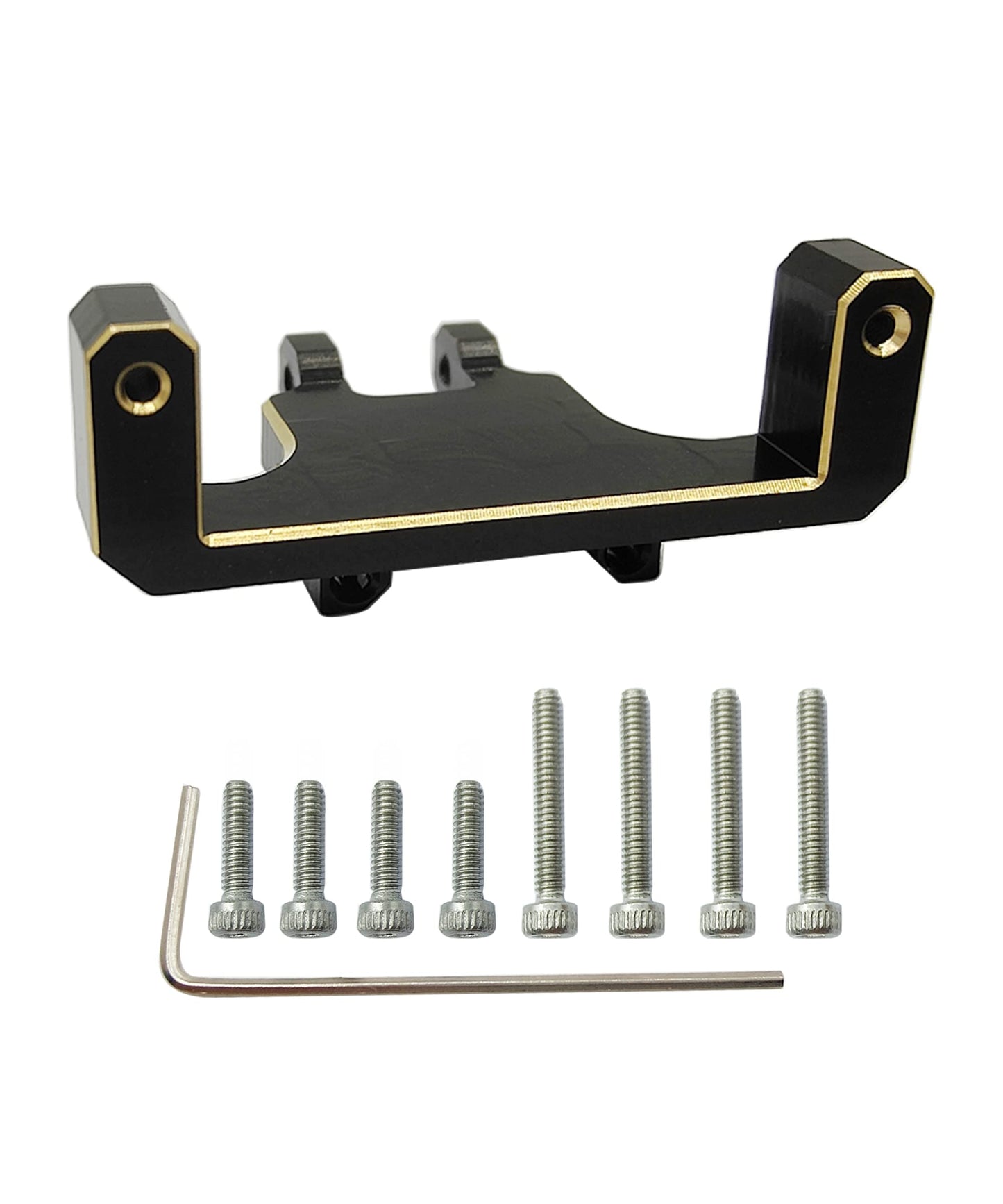 HOPLEX RC Servo Mount Bracket Brass Steering Servo Mount Bracket for ES08MA II Servo Upgrade Parts for Axial SCX24 RC Car Crawle