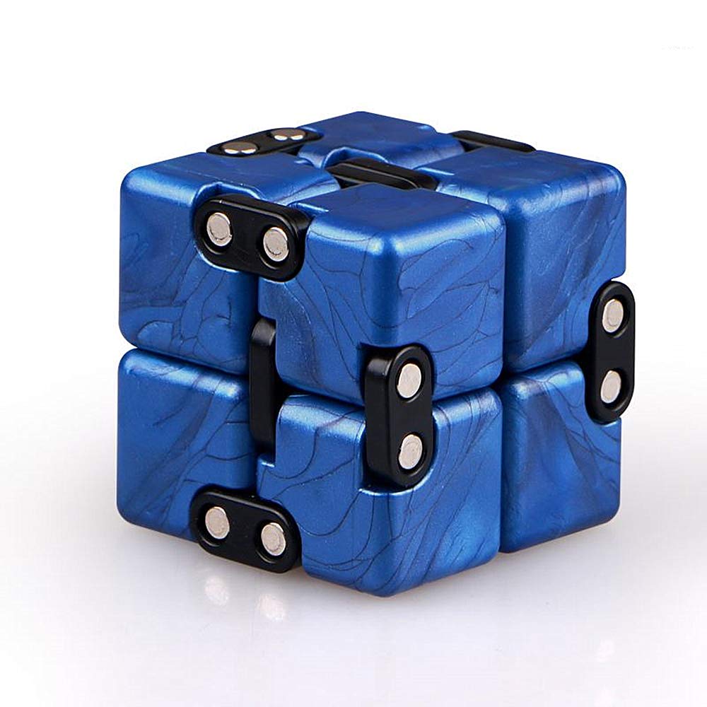 Liangcuber Qy Infinity Cube Fidget Toy Best For Stress And Anxiety Relief Hand Killing Time Transform Cubes Qy Speed Cube (Sapph
