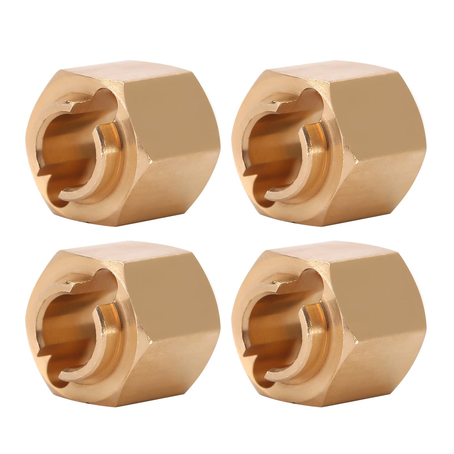 INJORA Brass Wheel Hex Hub 6mm(+2mm) Extenders Adaptor for 1/18 RC Crawler Car TRX4M Upgrade Parts