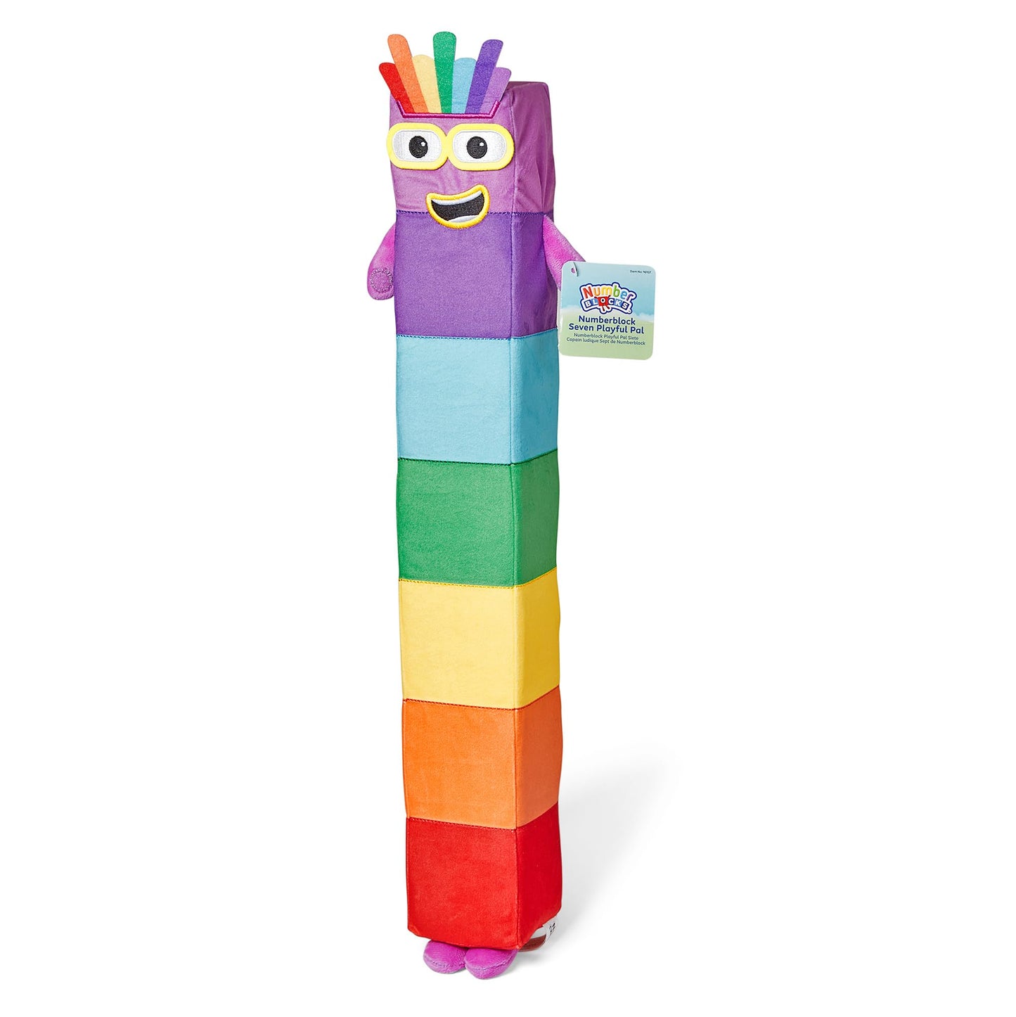 Hand2Mind Numberblock Seven Playful Pal Plush, Numbers For Toddlers, Preschool Math Learning Toys, Stuffed Animal Plushies, Coun