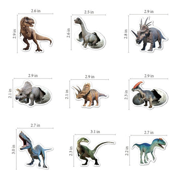 100Pcs Jurassic Dinosaur Stickers For Kids Waterproof Vinyl Dino Stickers For Waterbottle Scrapbook Laptop Skateboard Computer Stickers For Boys Girls