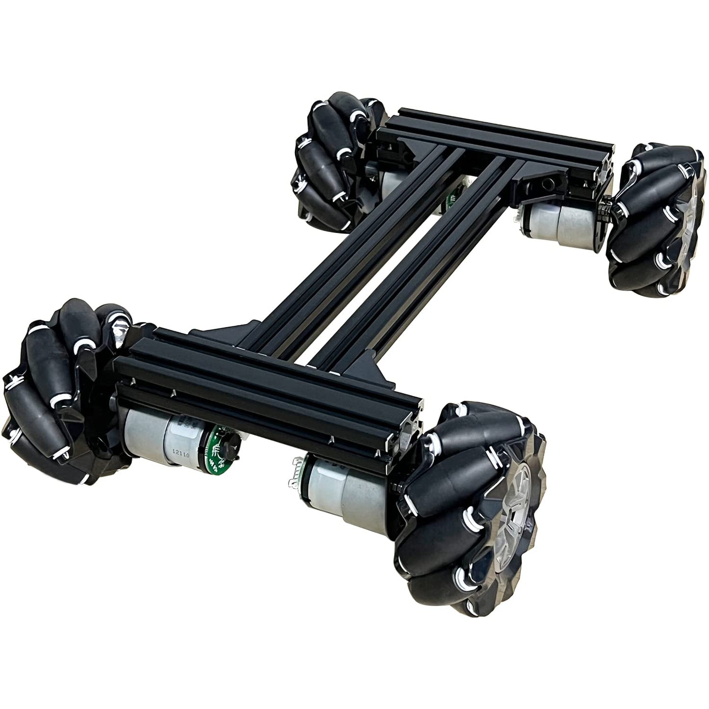 Mecanum Wheel 4Wd Metal Robot Car Chassis Remote Control Learning Kit For Arduino Raspberry Pie Microbit With Dc Encoder Motor,