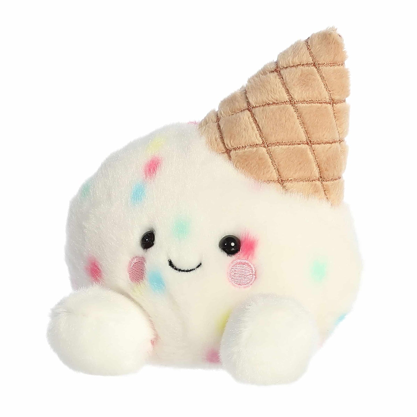 Aurora® Palm Pals™ Sprinkle Ice Cream™ Plush - 5" White Stuffed Animal for Kids & Collectors, Perfect Birthday Gift