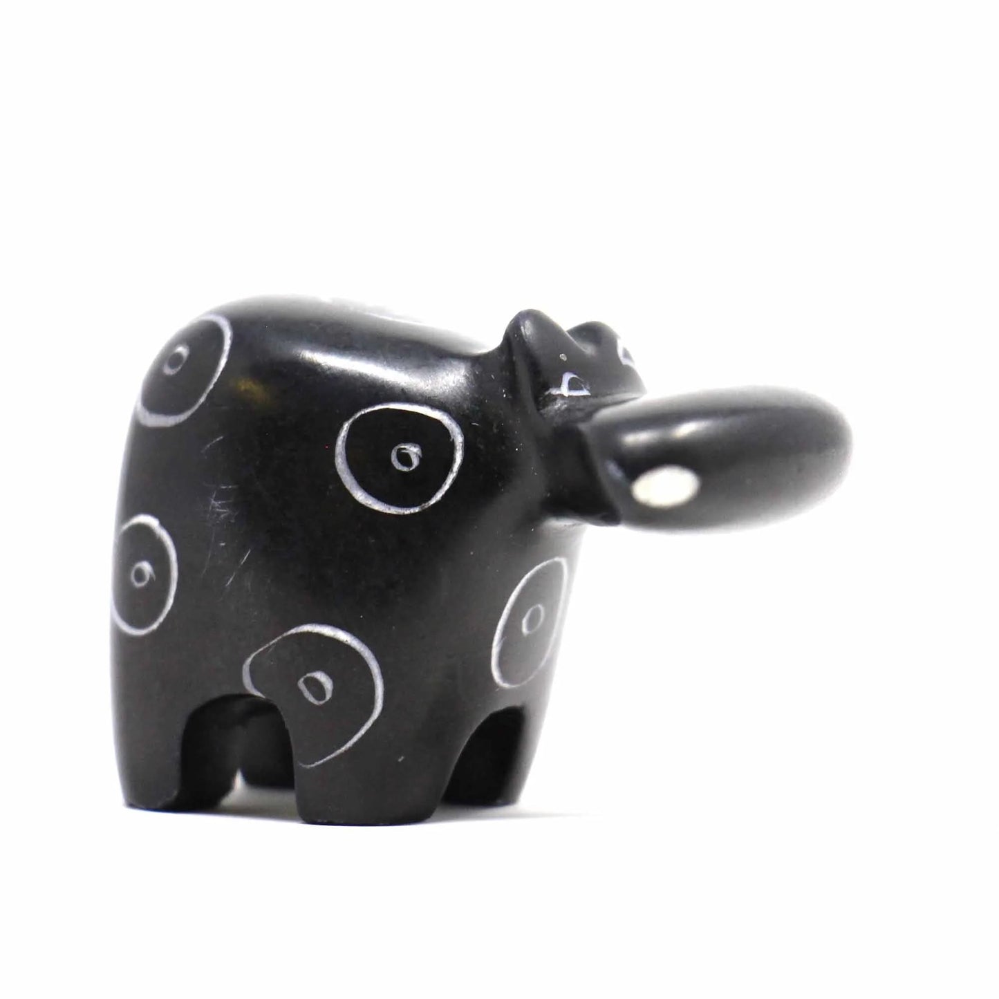 Global Crafts Soapstone Tiny Hippo Figurines, Handmade In Kenya, Assorted Pack Of 5 Colors (Ksasmhippo-5Pk)