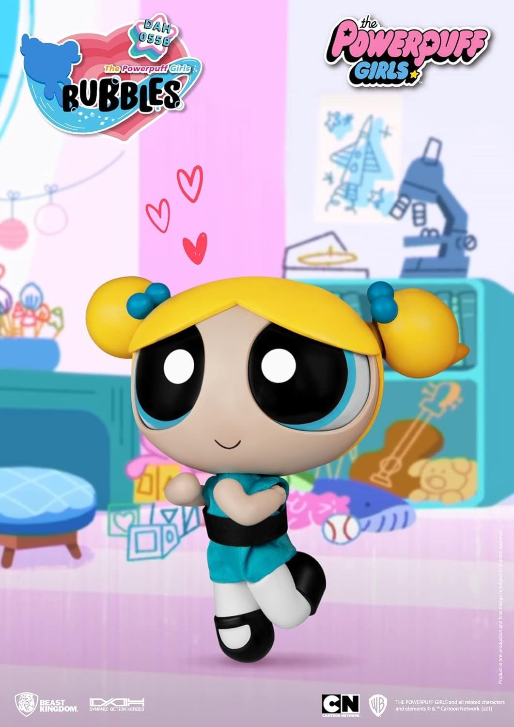 Beast Kingdom The Powerpuff Girls: Bubbles Dah-055B Dynamic 8Ction Figure, Multicolor