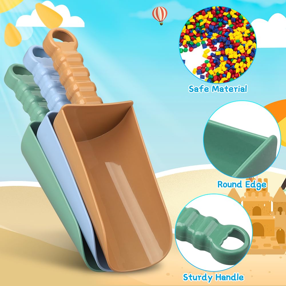 Boost 9'' Beach Sand Shovels Scooping Toys Set, Beach Spade with Anti Slip Handle, Garden Tool For Kids Adults, Gardening Diggin