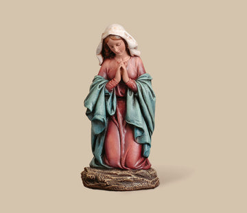 Joseph'S Studio By Roman - Praying Madonna Figure On Baset, 6.75' H, Renaissance Madonnas Collection, Resin And Stone Mix, Inspirational, Durable, Long Lasting, Religious Gift, Beautifully Detailed