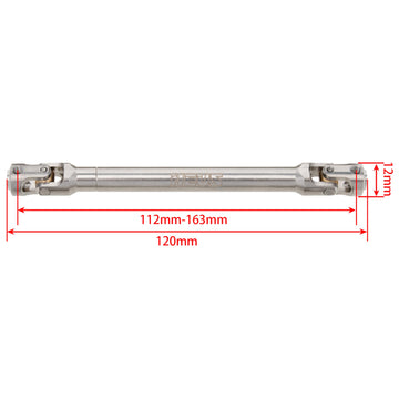 Meus Racing Universal Driveshaft For Scx10 Scx10 Ii Wraith Trx4 1/10 Rc Crawler Upgrades Parts, 112-163Mm