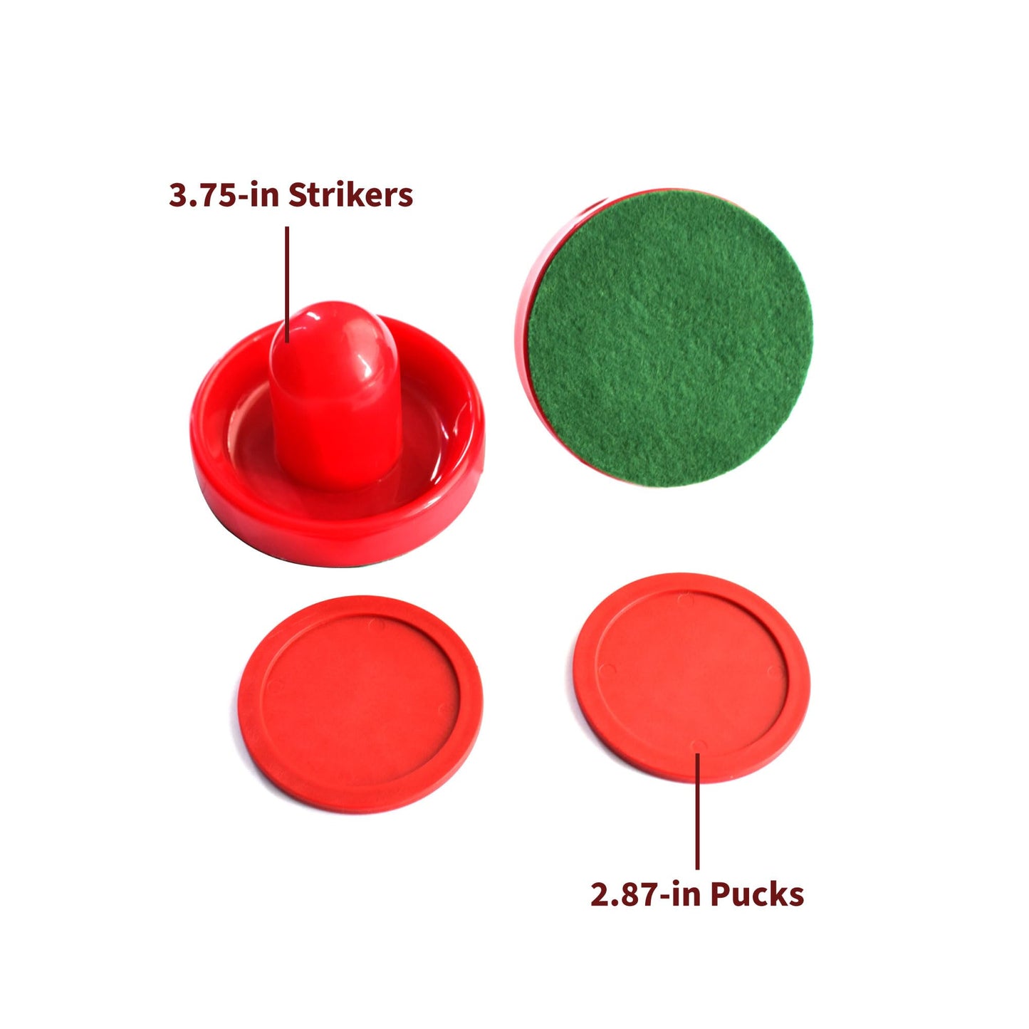 Hathaway Air Hockey Strikers And Puck Set, Red, 3.75/2.875-Inch (Bg1007)