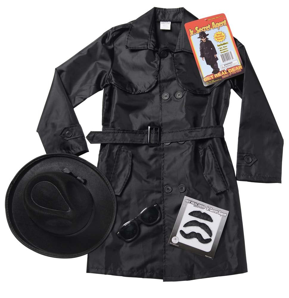 Aeromax Jr. Secret Agent With Accessories, Size Youth Large, Osfm Ages 9-12, Black