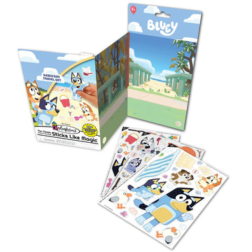 Colorforms Travel Set - Repositionable Pieces Stick Like Magic - Scenes And Pieces From The Show Bluey For Storytelling Imaginat