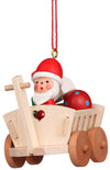 ORNMNT-SANTA IN WAGON EACH