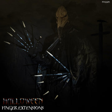 Foggizo Articulated Fingers With White Fingernails, Articulated Finger Extensions With Gloves, Halloween Finger For Any Costume,