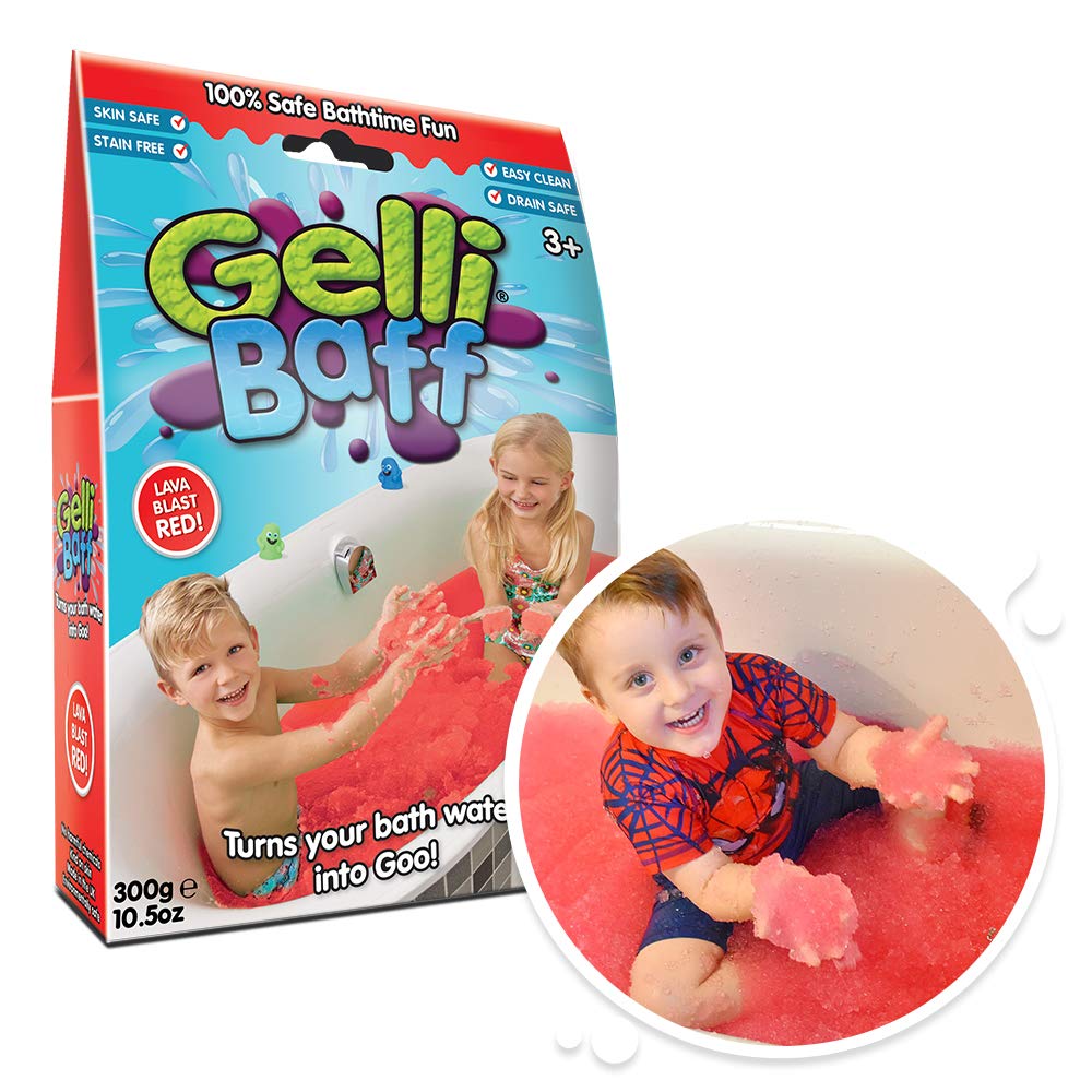 Zimpli Kids Gelli Baff Red from, 1 Bath Pack, Turn Water Into Colourful Goo, Childrens Sensory and Bath Toy, Certified Biodegra