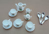 Generic Kids Kitchen Tea Set 14pcs White Colour Plastic Tea Toy Set for Kids Small Size