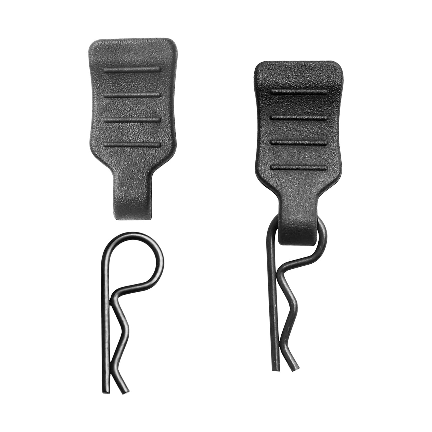 HobbyPark 50pcs Mini Clips R Pins with Pull Tabs for 1/24 1/28 1/36 Scale Micro Cars Compatible with Axial SCX24 Deadbolt 90081