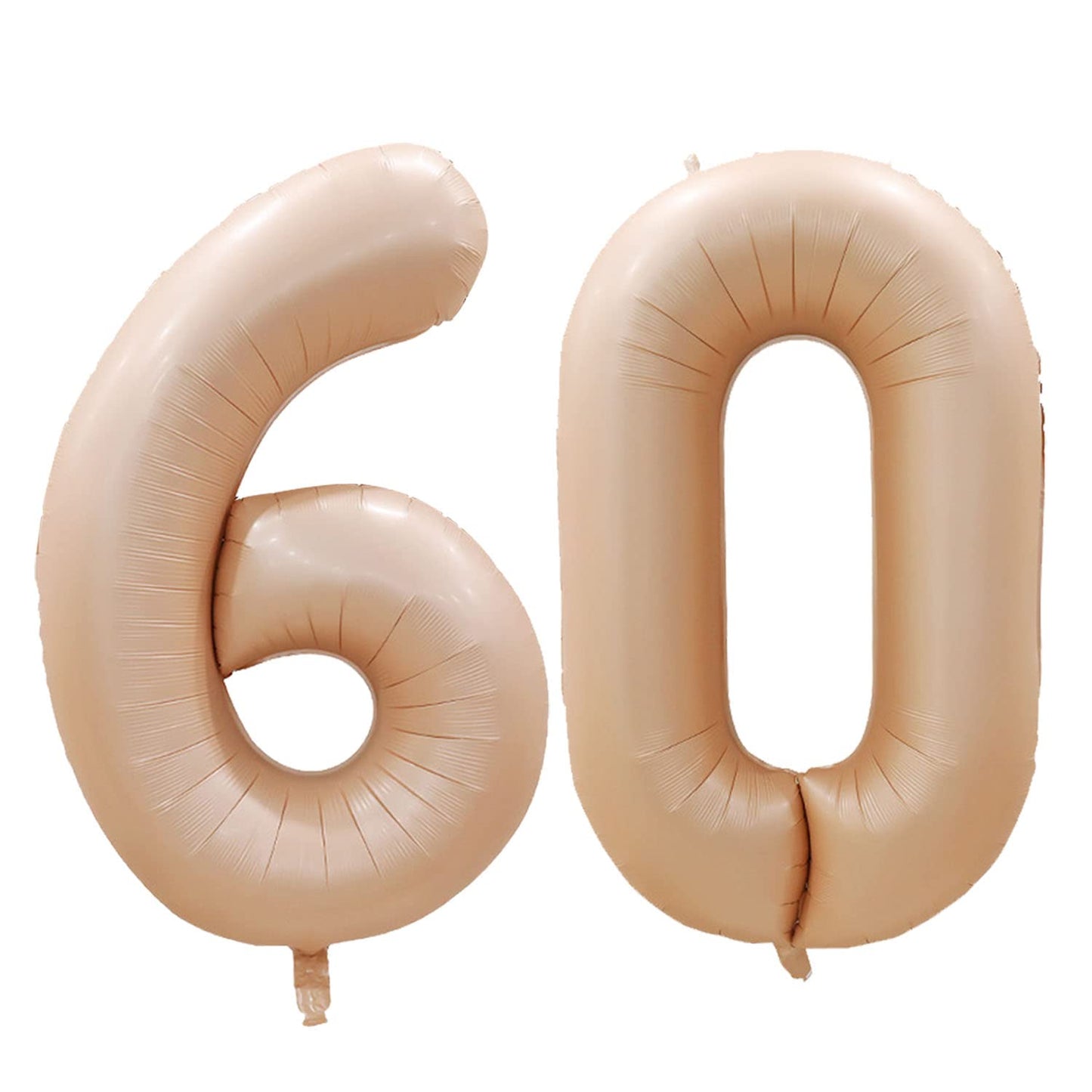 Goer Number 60 Balloons For 60Th Birthday Party Decorations,42 Inch Jumbo Foil Helium Balloons For 60Th Anniversary (Caramel)