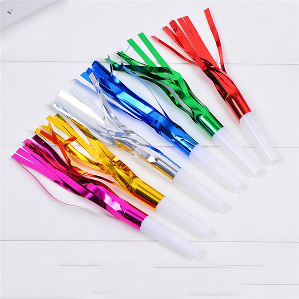 Binaryabc Noise Maker,Metallic Fringed Blowouts Whistles,Party Blowers Whistles,For Birthday Party Favors, New Years Party 30Pcs