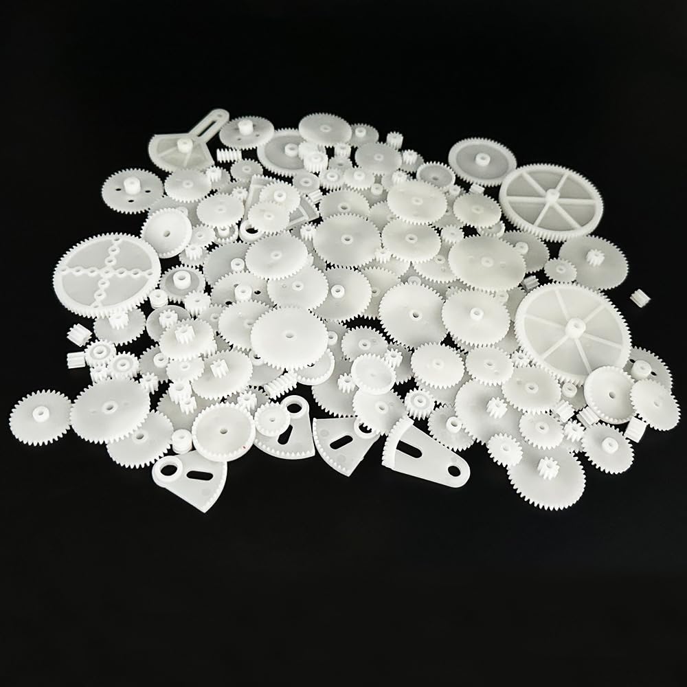 137Pcs Small Motor Gears Plastic Gears For Motor Rc Car Model Toy Diy Helicopter Rc Toy Gear Replacement Module 0.5 (137)