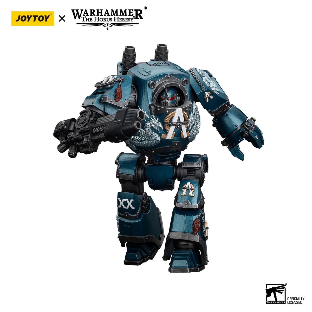 JOYTOY Warhammer The Horus Heresy Alpha Legion Contemptor Dreadnought with Gravis Plasma Cannon - 1:18 Scale 9.5in Action Figure