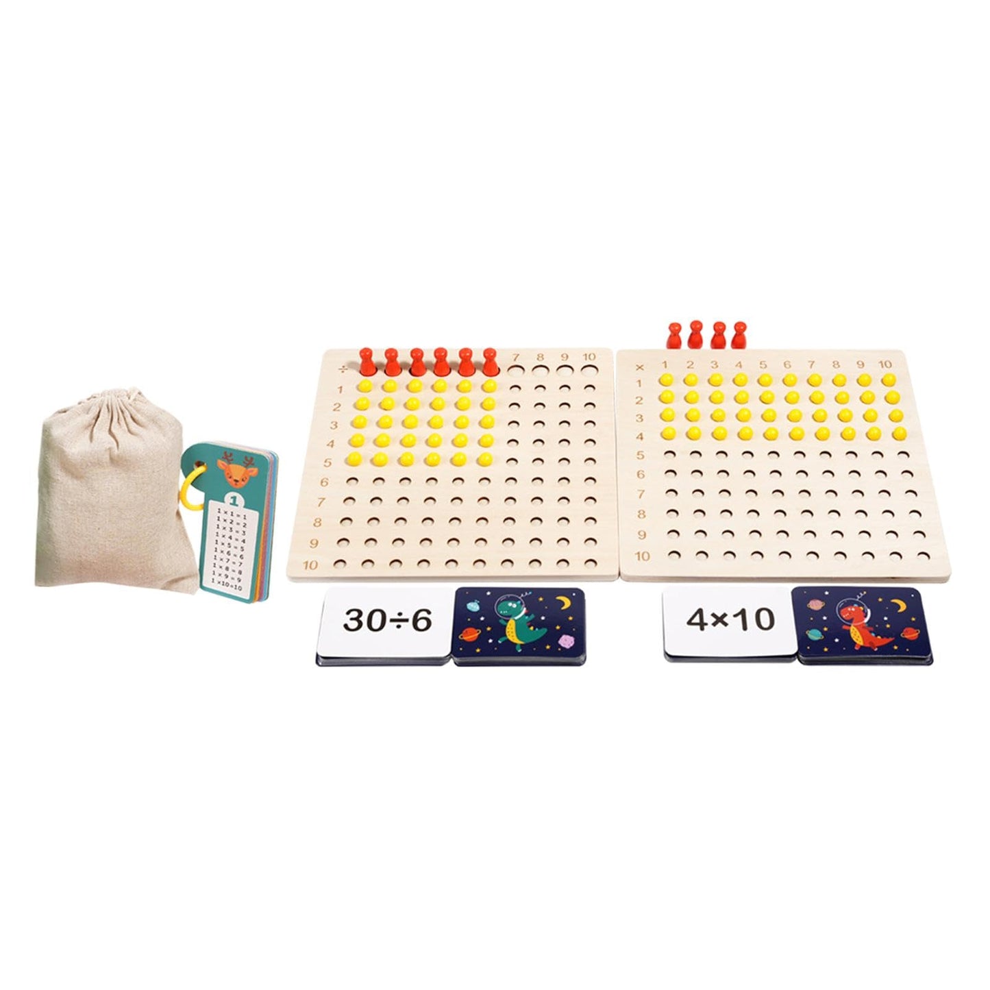Calandis Montessori Multiplication And Division Board Math Boards For Kids Girls Boys | Developmental Baby Toys | Toys For Baby