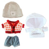 Niannyyhouse Sweater Suit 4-Piece Set Dress Up Hat Jeans Hoodie 7.8In(20Cm) Plush Doll Clothes Accessories