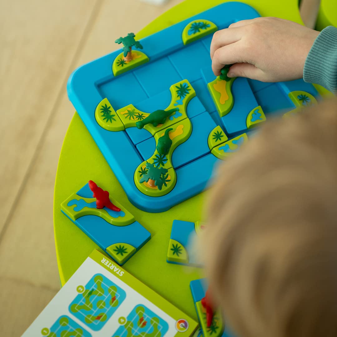SmartGames Dinosaurs Mystic Islands Board Game, STEM Puzzle for Ages 6+, 24x24x6 cm, Plastic, Verde, Model SG 282