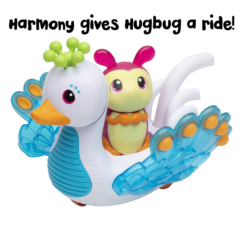 Playskool Glo Friends Hugbug & Harmony Pop Swan Vehicle - Glowing Bug Toy for Ages 2+ - Multi Color - Model 1980