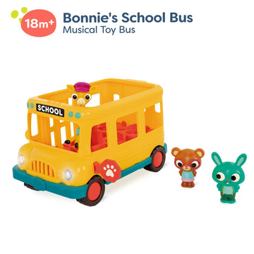 B. toys- Bonnies School Bus-Musical School Bus - Toy School Bus & Characters - Lights & Sounds - Toy Vehicle for Toddlers, Kids