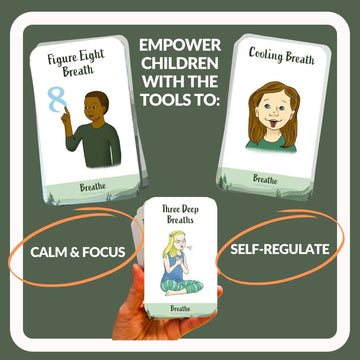 Breathing Exercise Cards For Kids - For Classroom, Calm Down Corner Kit, Sensory Room, School Counselor Supplies, Social Emotion