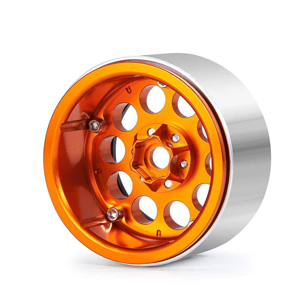 Benedict Harry 2.2 '' Beadlock CNC Wheels Rim 35mm for for 1/10 RC Axial SCX10 Wraith 90048 90018 RR10 TRX4 crawler car (Orange)