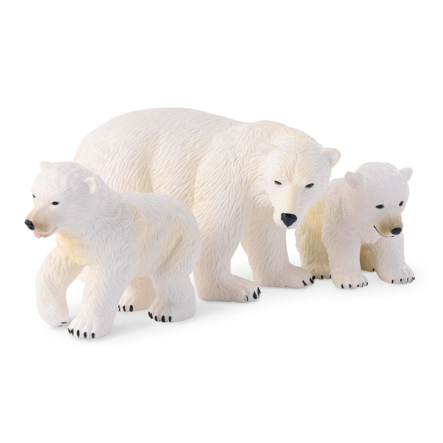 Terra By Battat – Polar Bear Family - 4 Pcs Polar Bear Animal Toys For Kids 3-Years-Old & Up