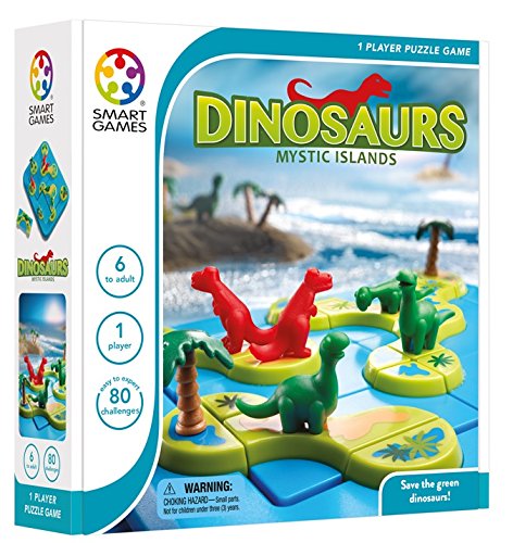 Smartgames Dinosaurs: Mystic Islands Board Game, A Fun, Stem Focused Prehistoric Brain Game And Puzzle Game For Ages 6 And Up