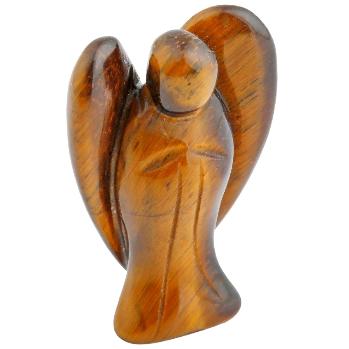 Rockcloud Healing Crystal Gemstone Carved Pocket Crystal Guardian Angel Figurines 1.5 Inch