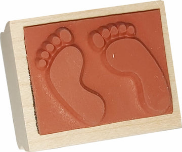 Stamps By Impression Feet, Footprints Rubber Stamp, Small (.75' X 1')