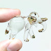 Sansukjai Elephant Tiny Miniature Figurines Animals Hand Blown Glass Art Gold Trim Collectible Gift Decorate#2