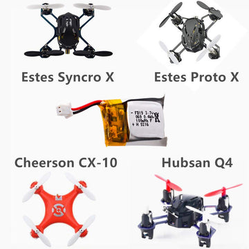 3.7V 100mAh 20C Lipo Battery for WLtoys V272,Cheerson CX-10 Mini Quadcopter Estes Proto X, Syncro X, Hubsan Q4 Nano Quadcopter 4