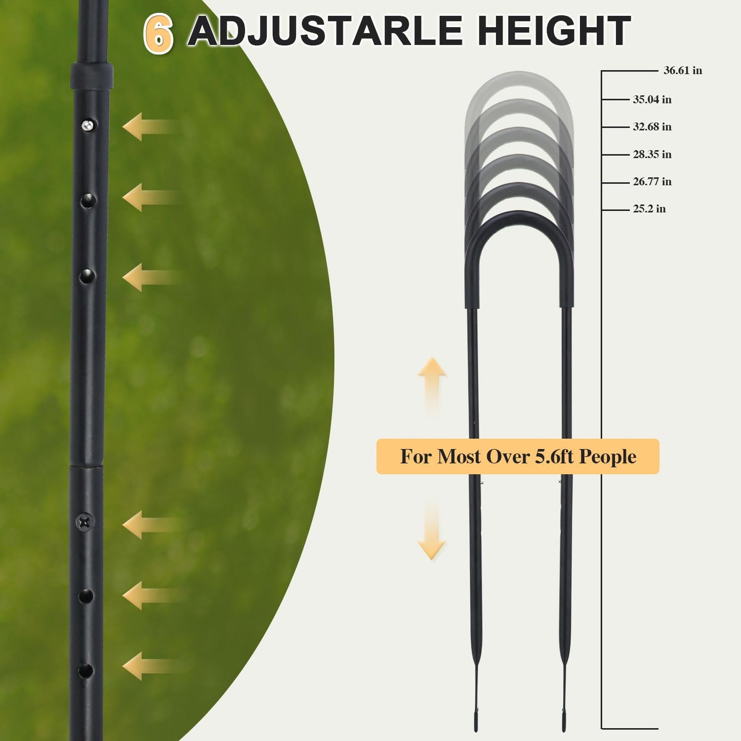 Lisrugen Professional Bike Training Handle, 6 Height Adjustable Push Handle For Kids Bikes, Safety Bicycle Trainer Ideal For Tea