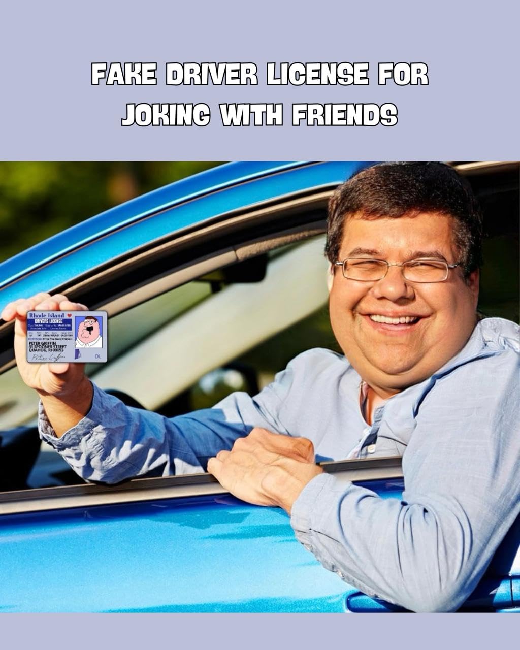 Miami Graphic Solutions Funny Plastic Driver License ID - Peter Griffin | Double Sided Collectible Card for Family Guy Fans