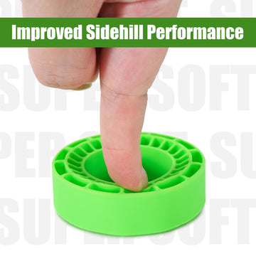 Injora 4Pcs Silicone Rubber Inserts For 64 * 24Mm 1.3'' Tires(Green)