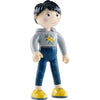 Haba Little Friends Liam - 3.75 Boy Dollhouse Toy Figure With Black Hair